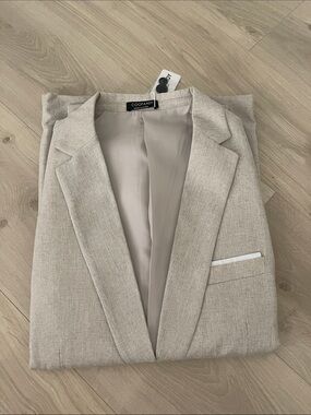 COOFANDY Men's Light Beige Tailored Blazer